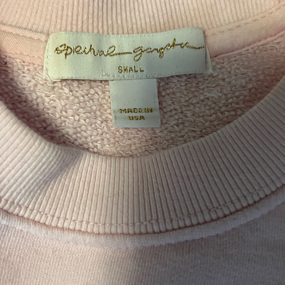 Spiritual Gangster Baby Pink 'Powerful' Cropped Sweatshirt Size Small - Picture 8 of 11